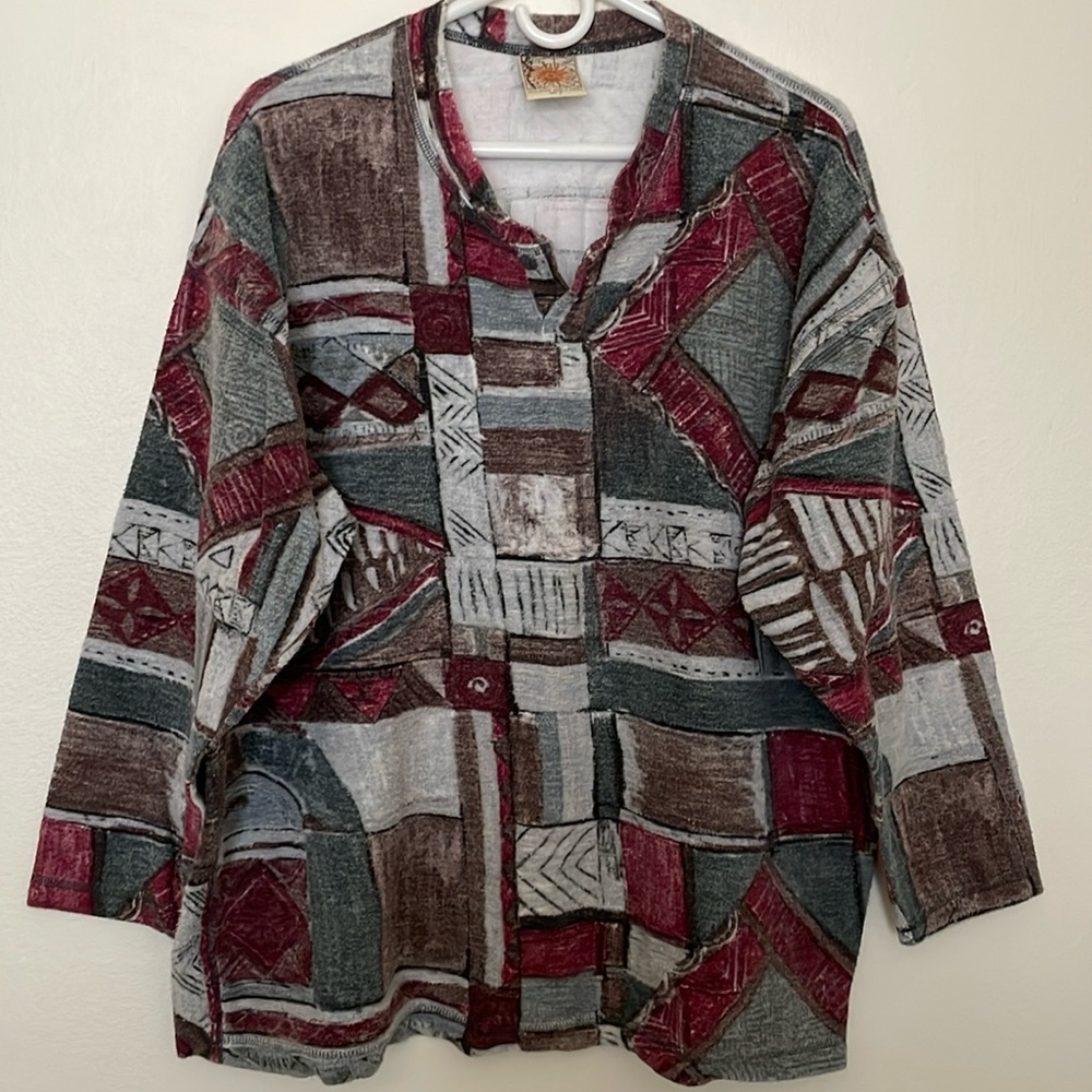 Chico’s 100% Cotton Fleece Pullover